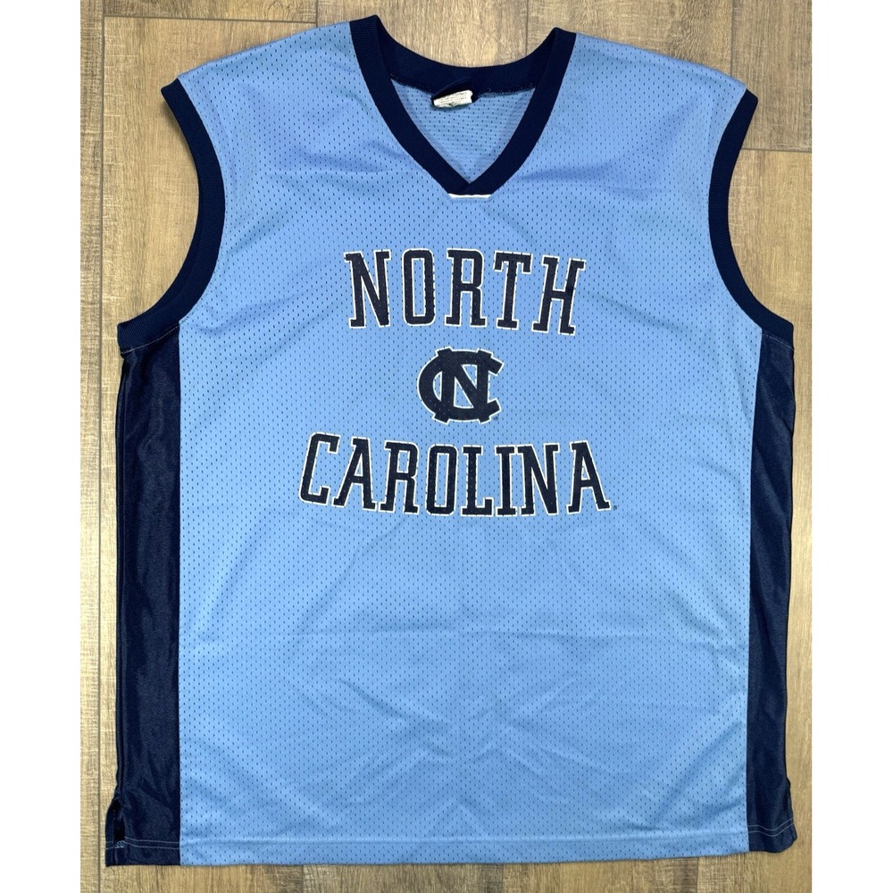 Champs North Carolina Tarheels Light Blue Away Jersey Mens L NCAA Y2K Blank